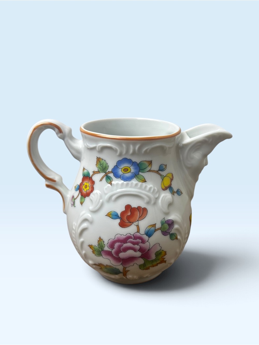 Estée Lauder Chinoiserie Porcelain Collection Floral Butterfly Creamer Pitcher